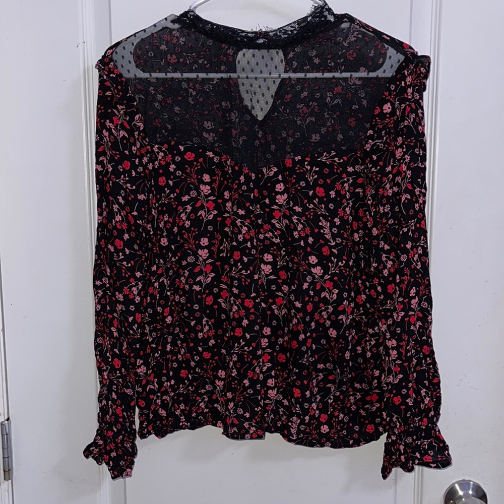 Express Floral long sleeve blouse